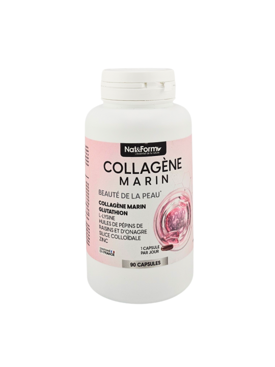 NAT&FORM Collagène Marin Beauté de la Peau Boite de 90 Capsules