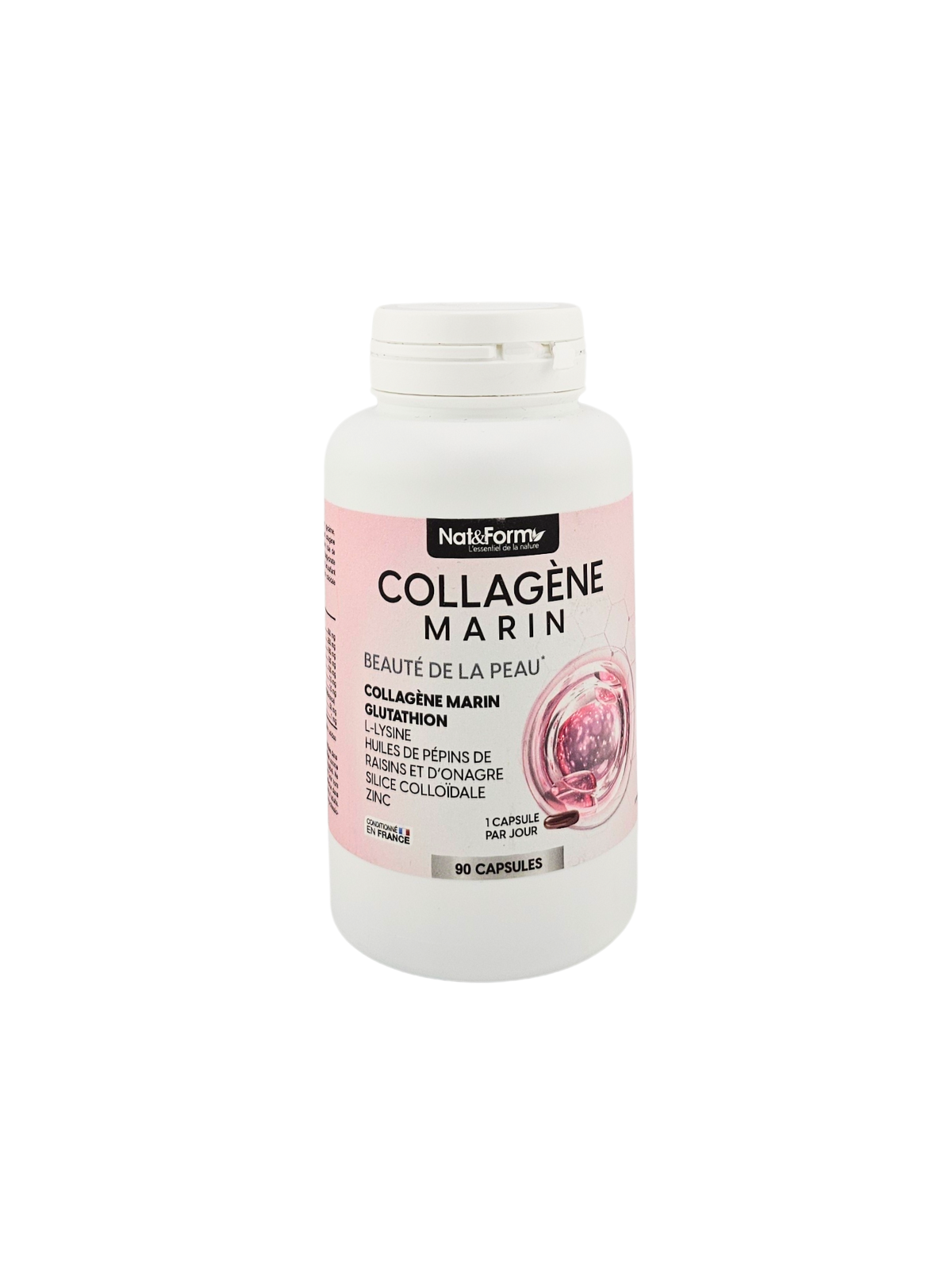 NAT&FORM Collagène Marin Beauté de la Peau Boite de 90 Capsules