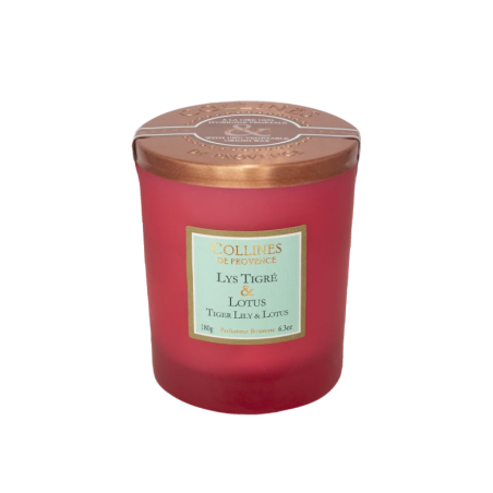 COLLINES DE PROVENCE Bougie Parfumée Lys Tigré & Lotus 180g