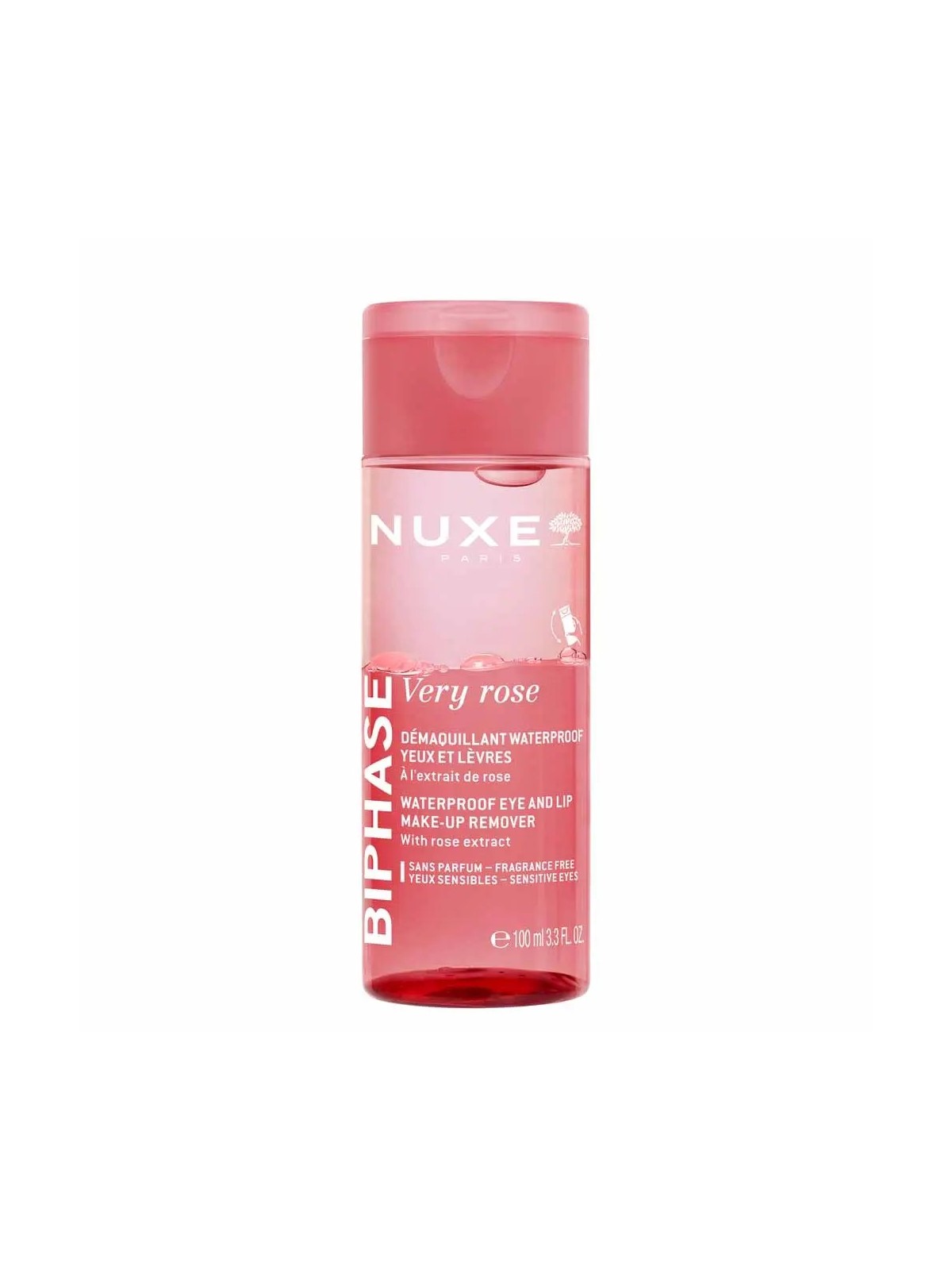 NUXE Very rose Biphase Démaquillant Waterproof 100ml