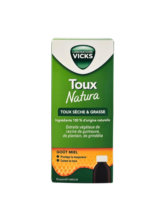 VICKS Sirop Toux Natura Toux Sèche et Grasse 140ml