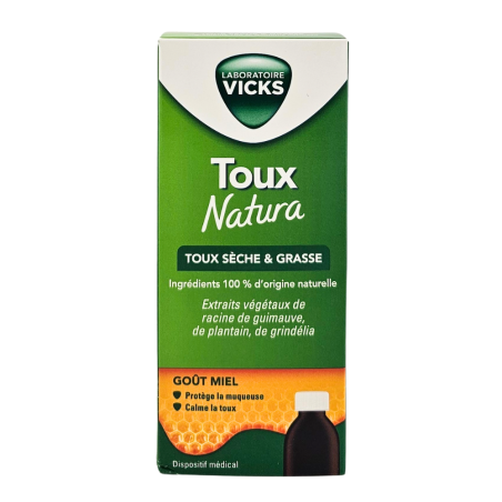 VICKS Sirop Toux Natura Toux Sèche et Grasse 140ml