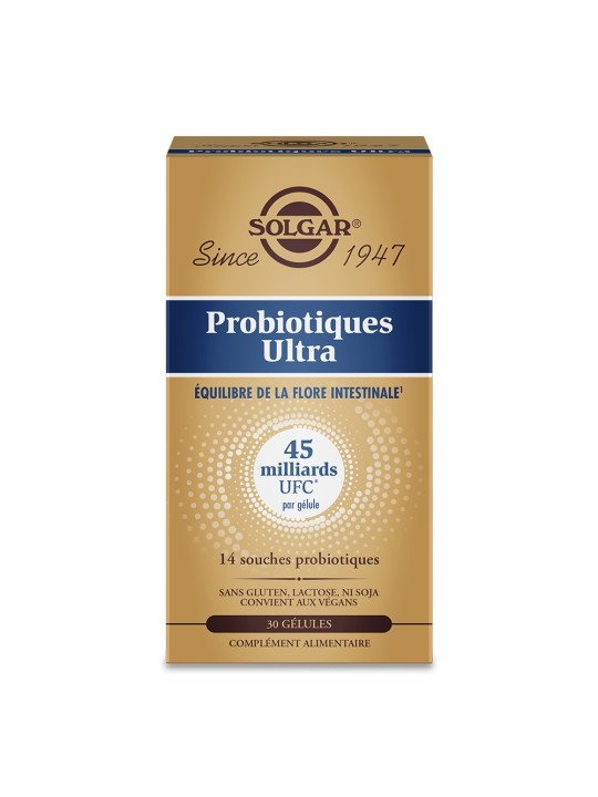 SOLGAR Probiotiques Ultra Équilibre Flore Intestinal Boite de 30 gélules