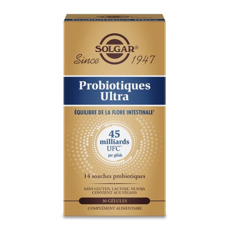 SOLGAR Probiotiques Ultra Équilibre Flore Intestinal Boite de 30 gélules