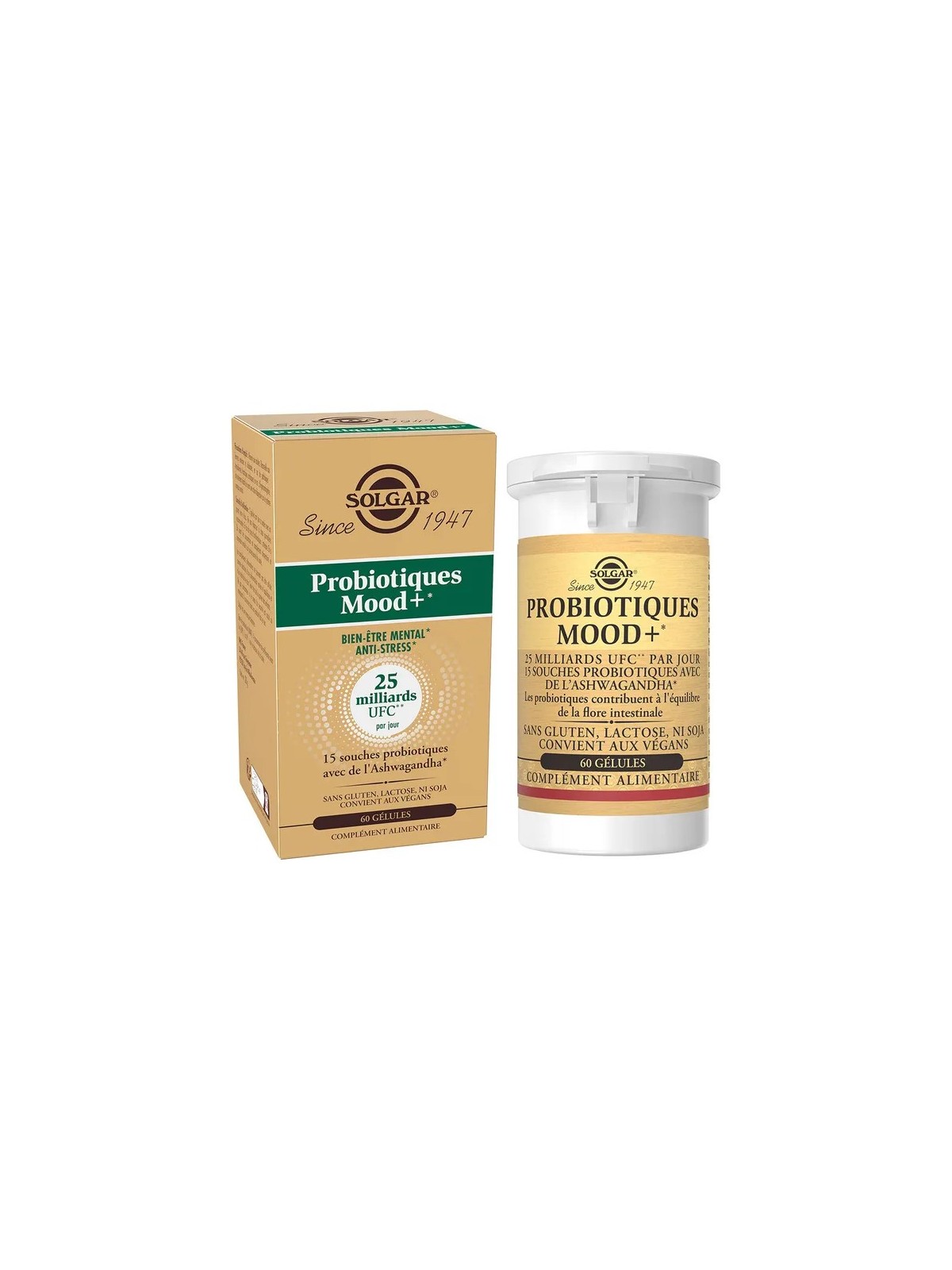 SOLGAR Mood+ Probiotiques Boites de 60 gélules