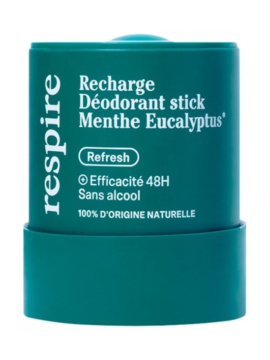 RESPIRE Recharge Déodorant Stick Menthe Eucalyptus 50 g