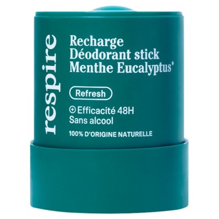 RESPIRE Recharge Déodorant Stick Menthe Eucalyptus 50 g