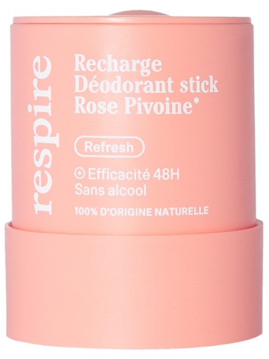 RESPIRE Recharge Déodorant Stick Rose Pivoine 50 g
