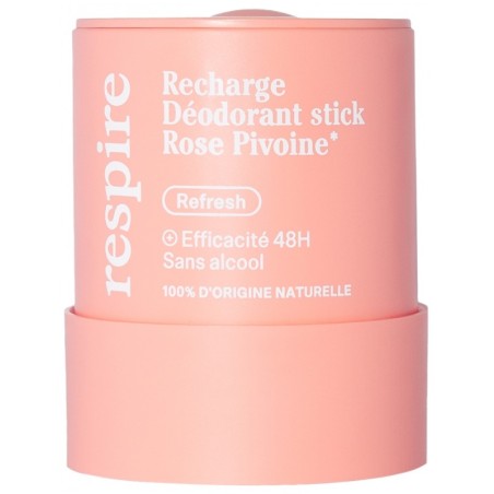 RESPIRE Recharge Déodorant Stick Rose Pivoine 50 g