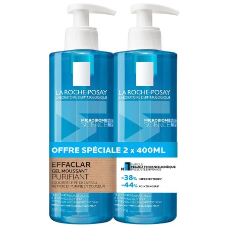 LA ROCHE-POSAY Effaclar Gel Moussant Purifiant 2x 400ml