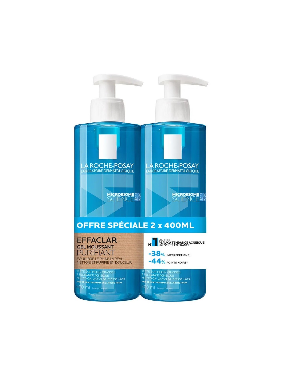 LA ROCHE-POSAY Effaclar Gel Moussant Purifiant 2x 400ml
