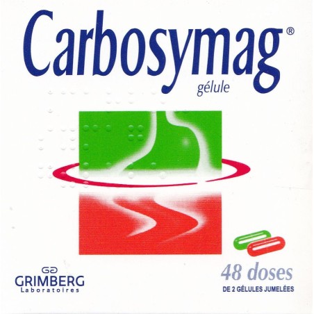 Carbosymag 48 doses de 2 gélules jumelées.