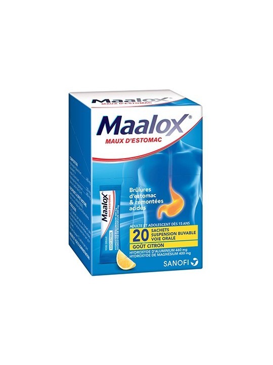 Maalox Maux d'Estomac suspension buvable 20 sachets-doses au...