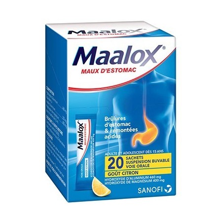 Maalox Maux d'Estomac suspension buvable 20 sachets-doses au...