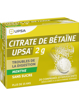 Citrate de betaine Upsa menthe sans sucre 20 g | Nom de la...
