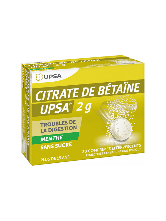 Citrate de betaine Upsa menthe sans sucre 20 g | Nom de la...