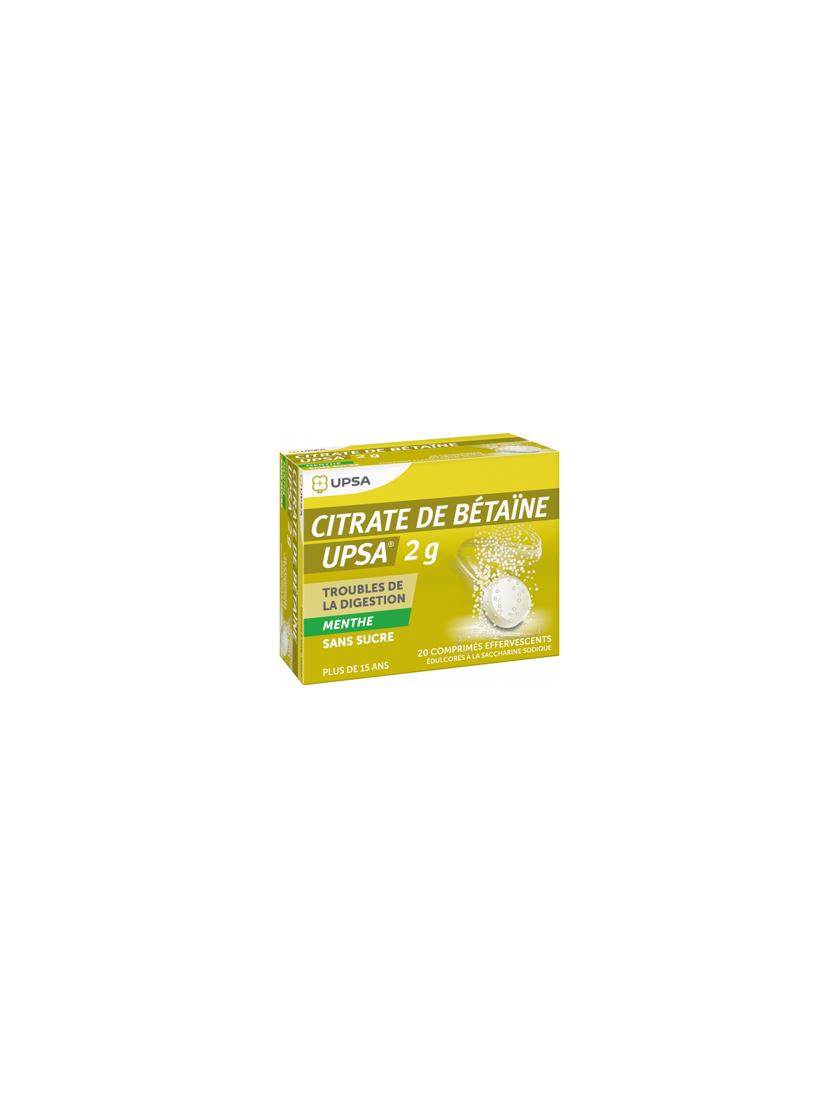 Citrate de betaine Upsa menthe sans sucre 20 g | Nom de la...