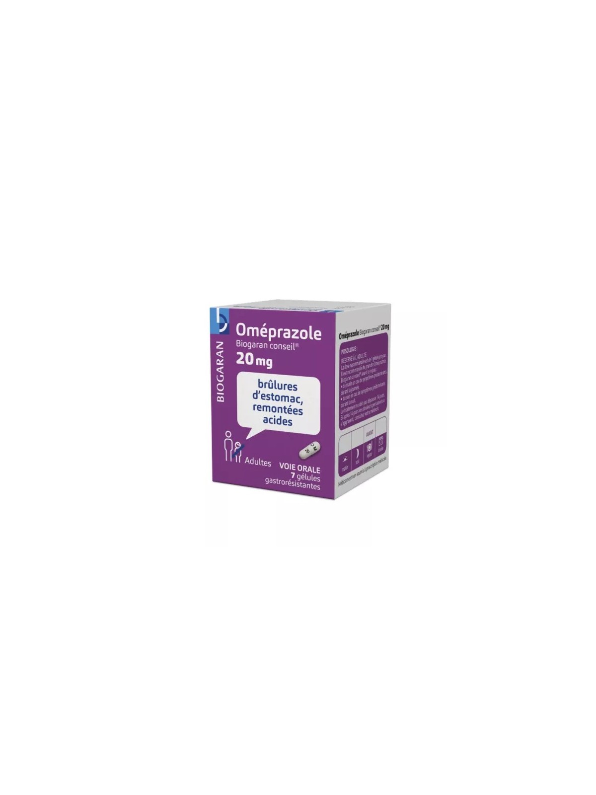 Omeprazole Biogaran 20mg 7gélules