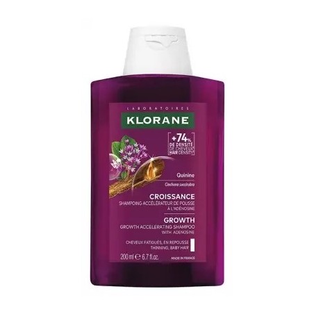 KLORANE Croissance Shampoing Accélérateur de Pousse Quibine&Adénosine 200ML