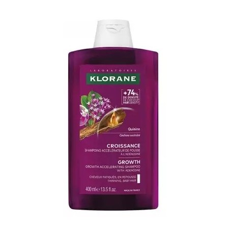 KLORANE Croissance Shampoing Accélérateur de Pousse Quibine&Adénosine 400ML
