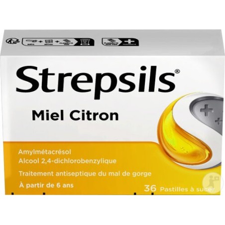 Strepsils Miel Citron 36 Pastilles à Sucer | Nom de la Pharmacie...