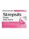 Strepsils Fraise Sans Sucre 24 Pastilles édulcorées à l'isomalt au...