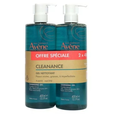 AVENE Cleanance Gel Nettoyant 2X400ML