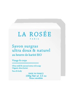 LA ROSÉE Savon Surgras au Beurre de Karité Bio 100G