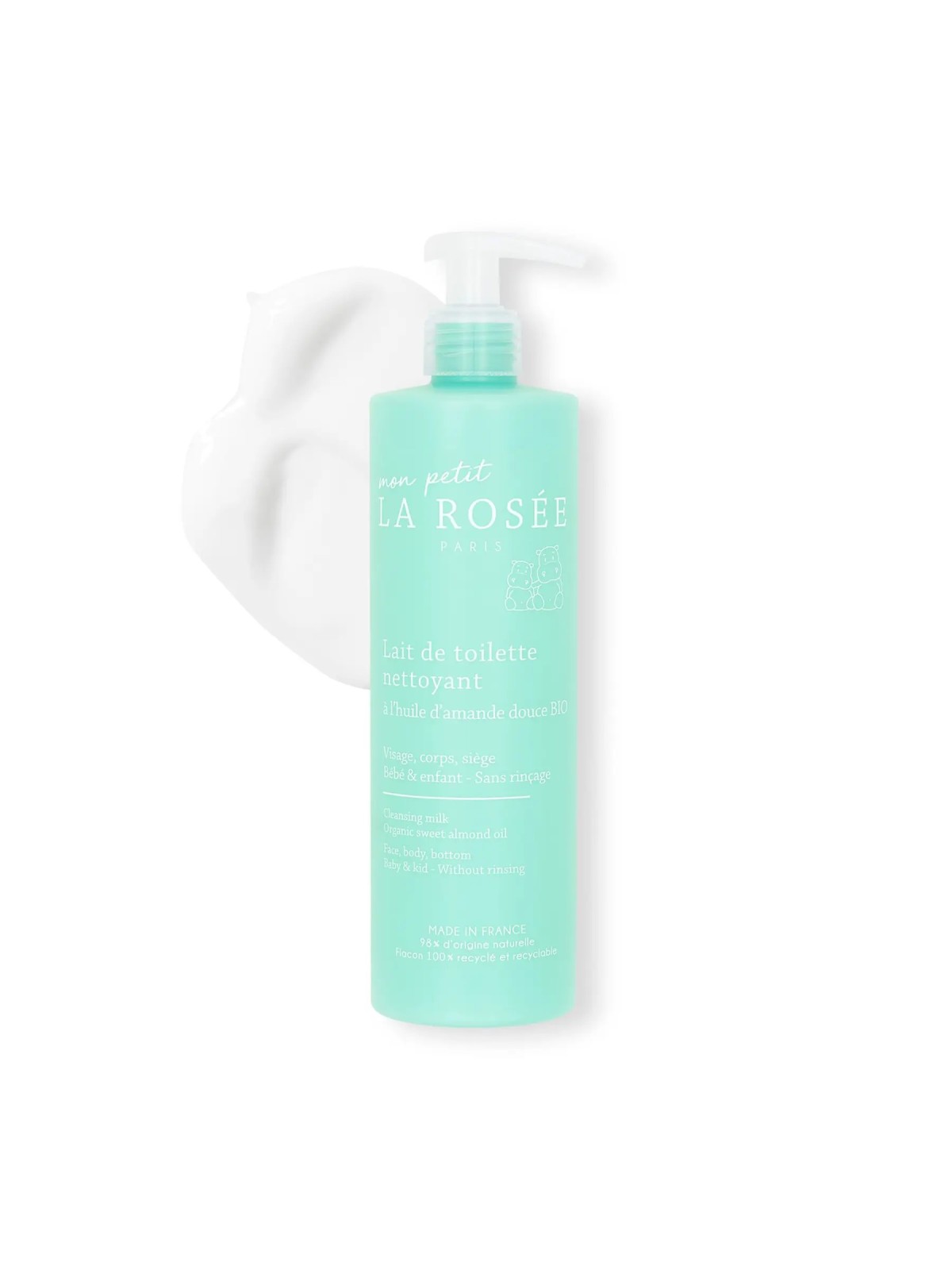 La rosée lait de toilette nettoyant bébé aux huiles végétales 400ml