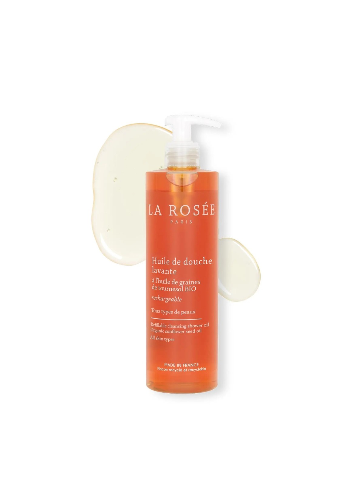 La rosée huile de douche lavante à, l'huile de grain de tournesol bio 400ml