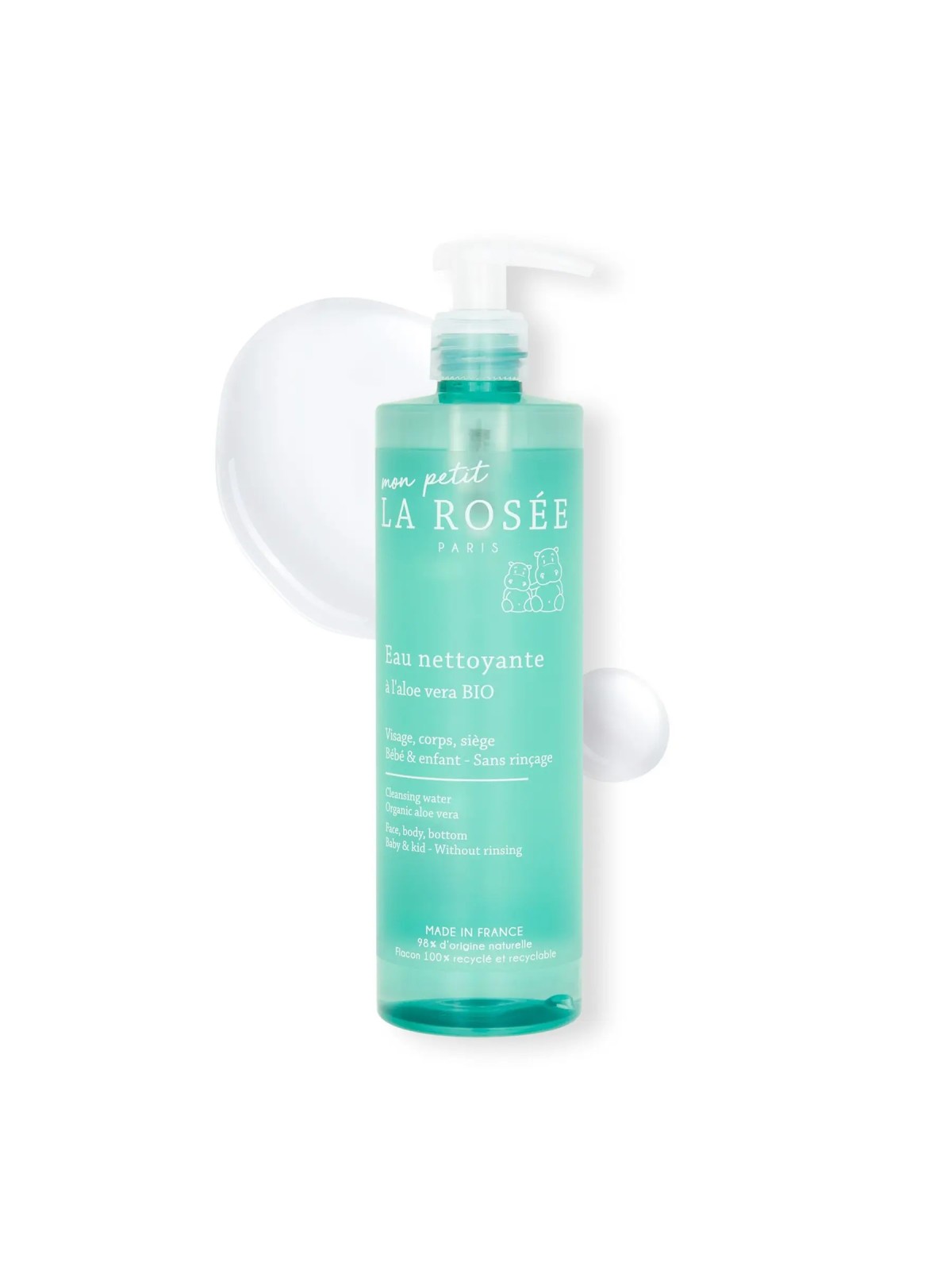 LA ROSÉE Eau Nettoyante Bébé à l'Aloe Vera Bio 400ML