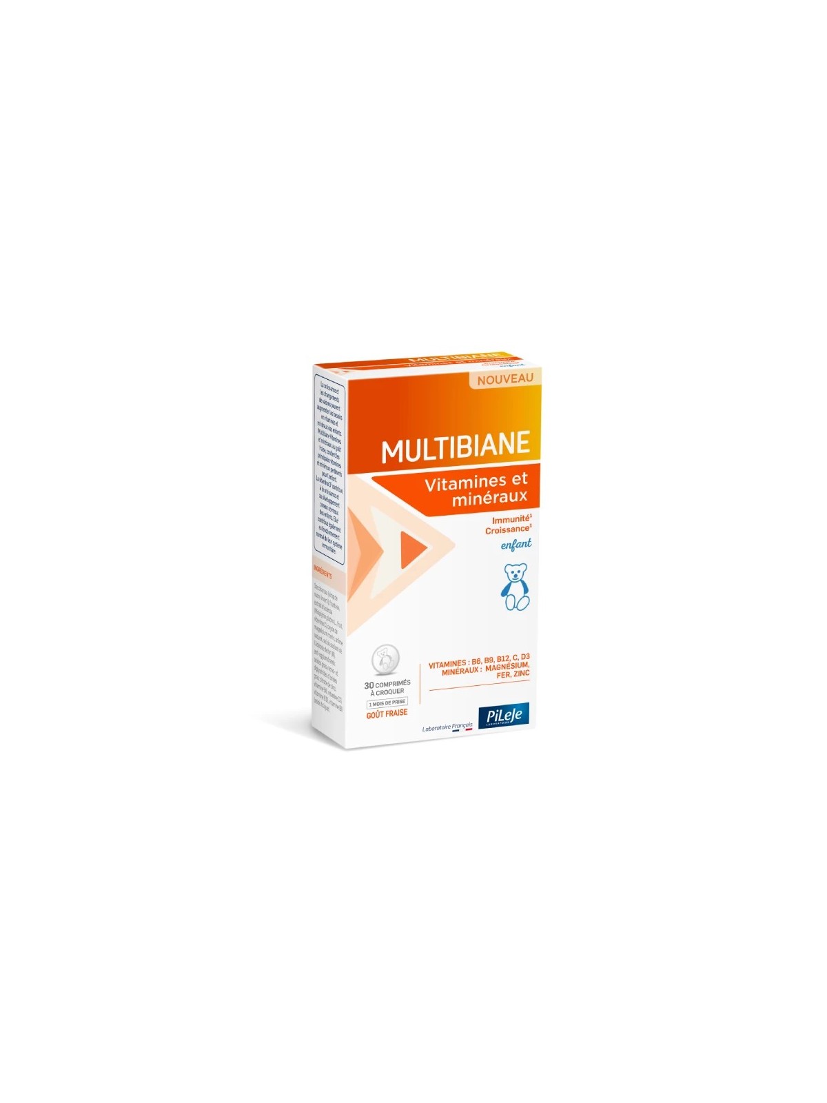 PILEJE Multibiane Enfant Vitamines et Minéraux boite de 30 comprimés