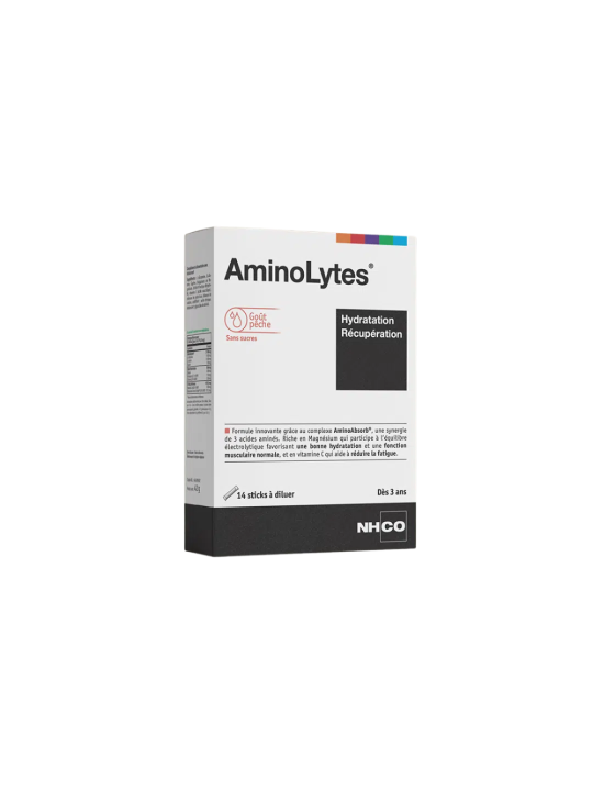 NHCO AminoLytes Hydratation Récupération Boite de 14 Sticks Pêche