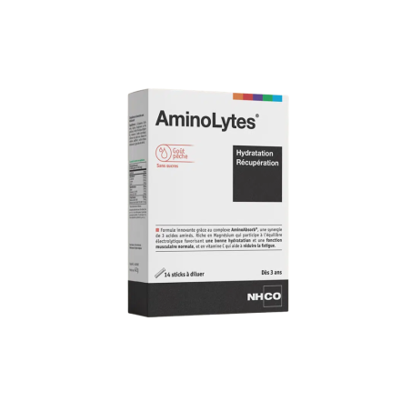 NHCO AminoLytes Hydratation Récupération Boite de 14 Sticks Pêche