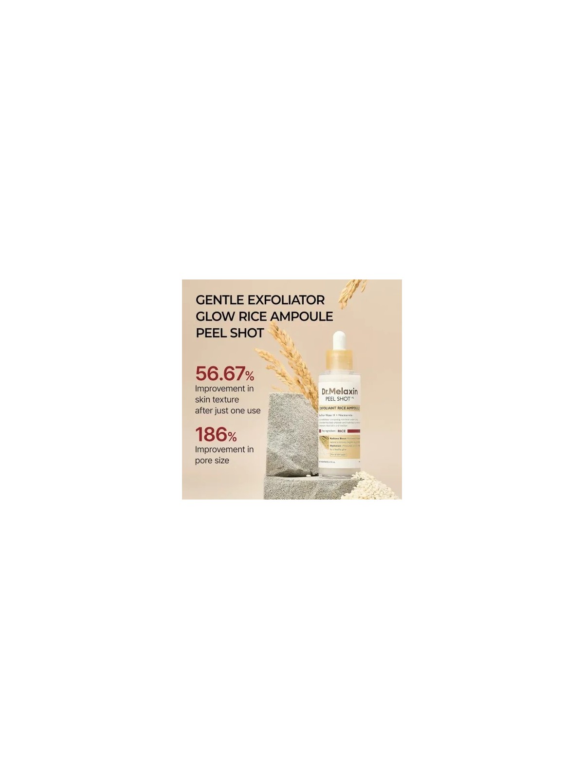 DR. MELAXIN Peel Shot Exfoliant White Rice Ampoule 80ML