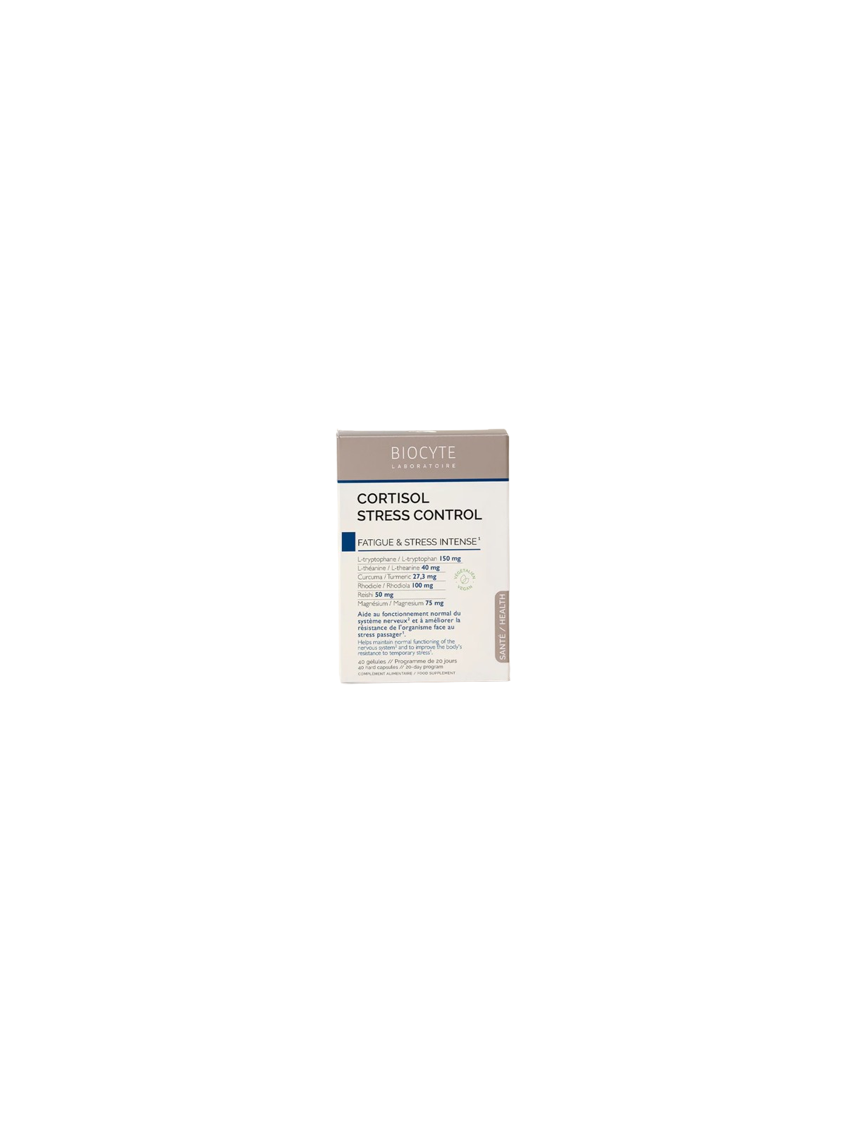 BIOCYTE Cortisol Stress Control Gélules boite de 40