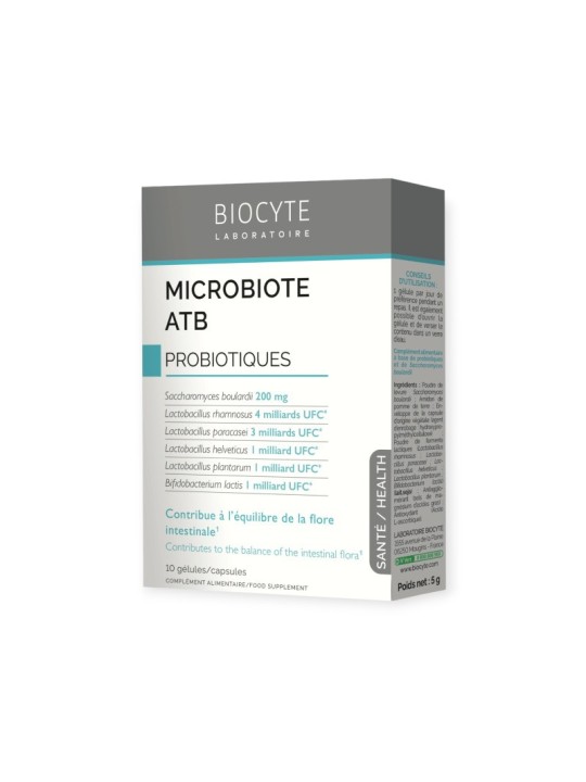 BIOCYTE Microbiote ATB 10 Gélules boite de 10