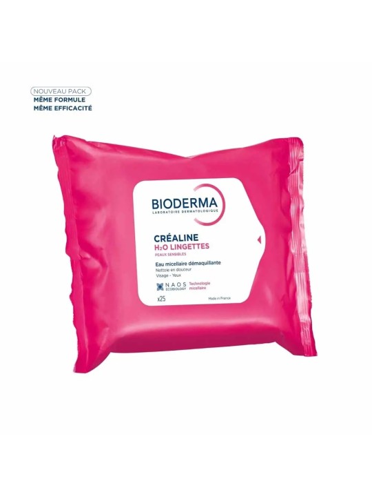 BIODERMA Crealine H2O Lingettes Démaquillantes paquet de 25