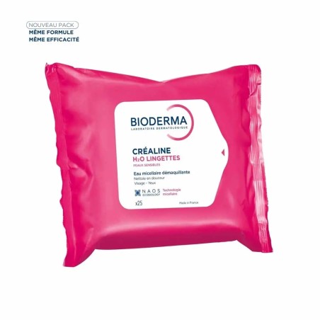 BIODERMA Crealine H2O Lingettes Démaquillantes paquet de 25