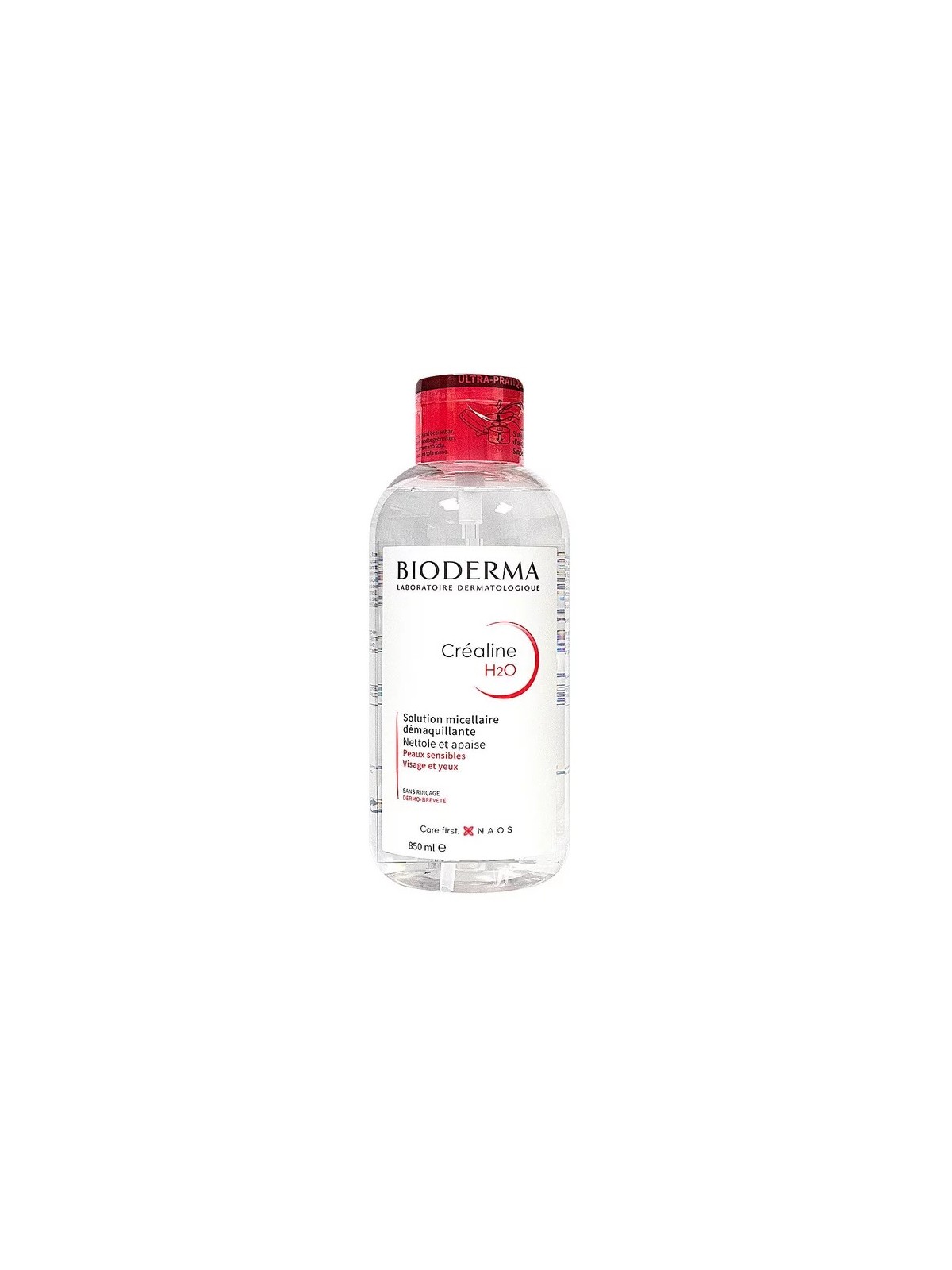 BIODERMA Crealine H2O Solution Micellaire Sans Parfum Pompe 850 ml