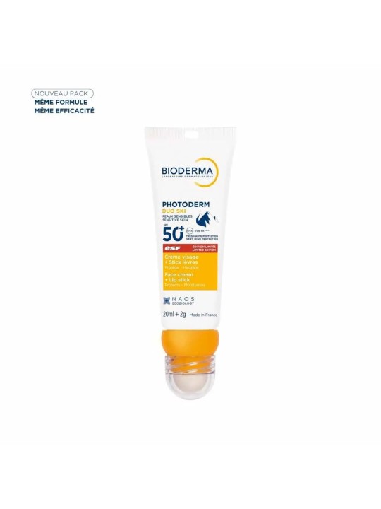 BIODERMA Photoderm Crème Solaire 20 ml + Stick Lèvres SPF50+ 2g