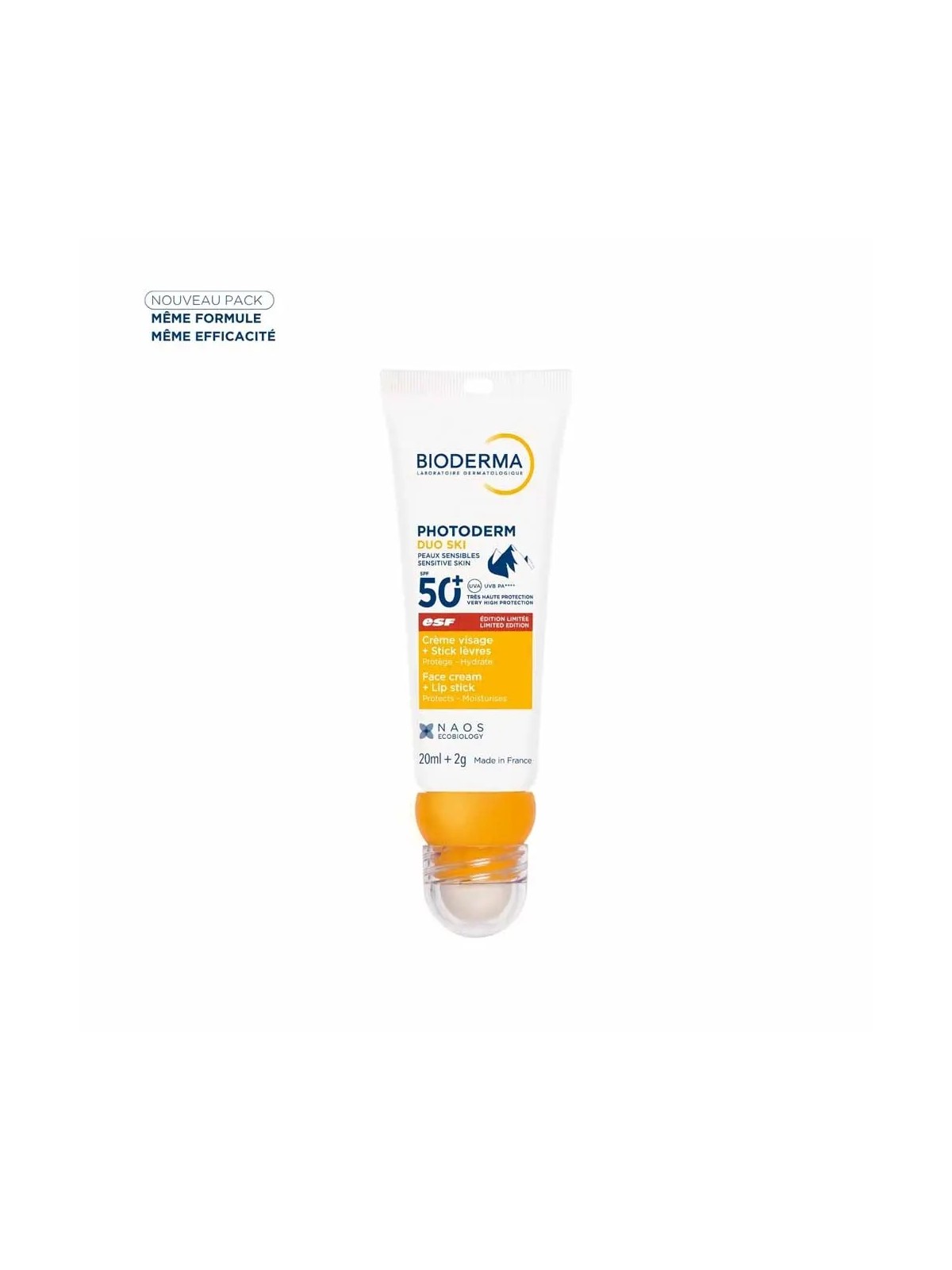 BIODERMA Photoderm Crème Solaire 20 ml + Stick Lèvres SPF50+ 2g