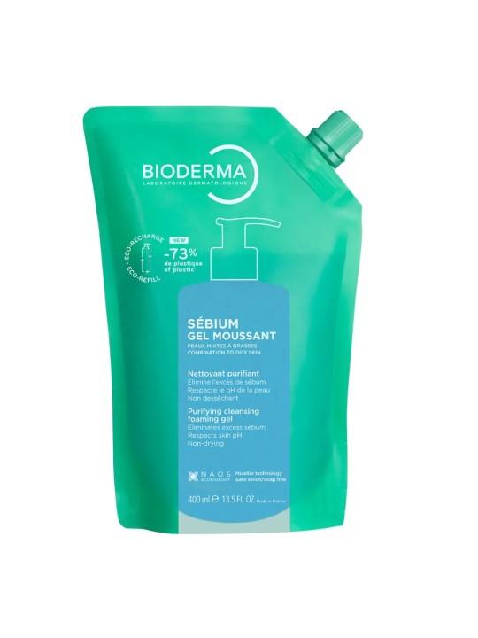 BIODERMA Sebium Eco Recharge Gel Moussant 400 ml