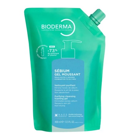 BIODERMA Sebium Eco Recharge Gel Moussant 400 ml