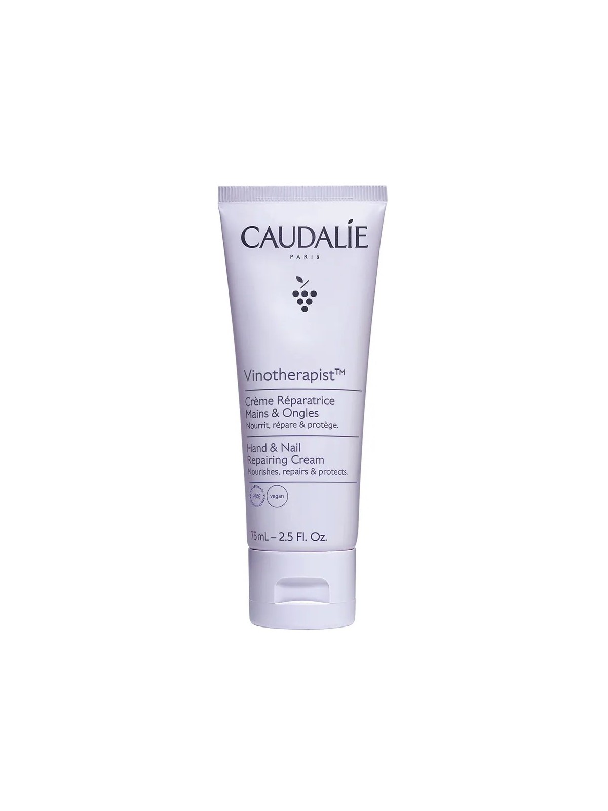 CAUDALIE Vinotherapist Crème Réparatrice Mains et Ongles tube de 75 ml