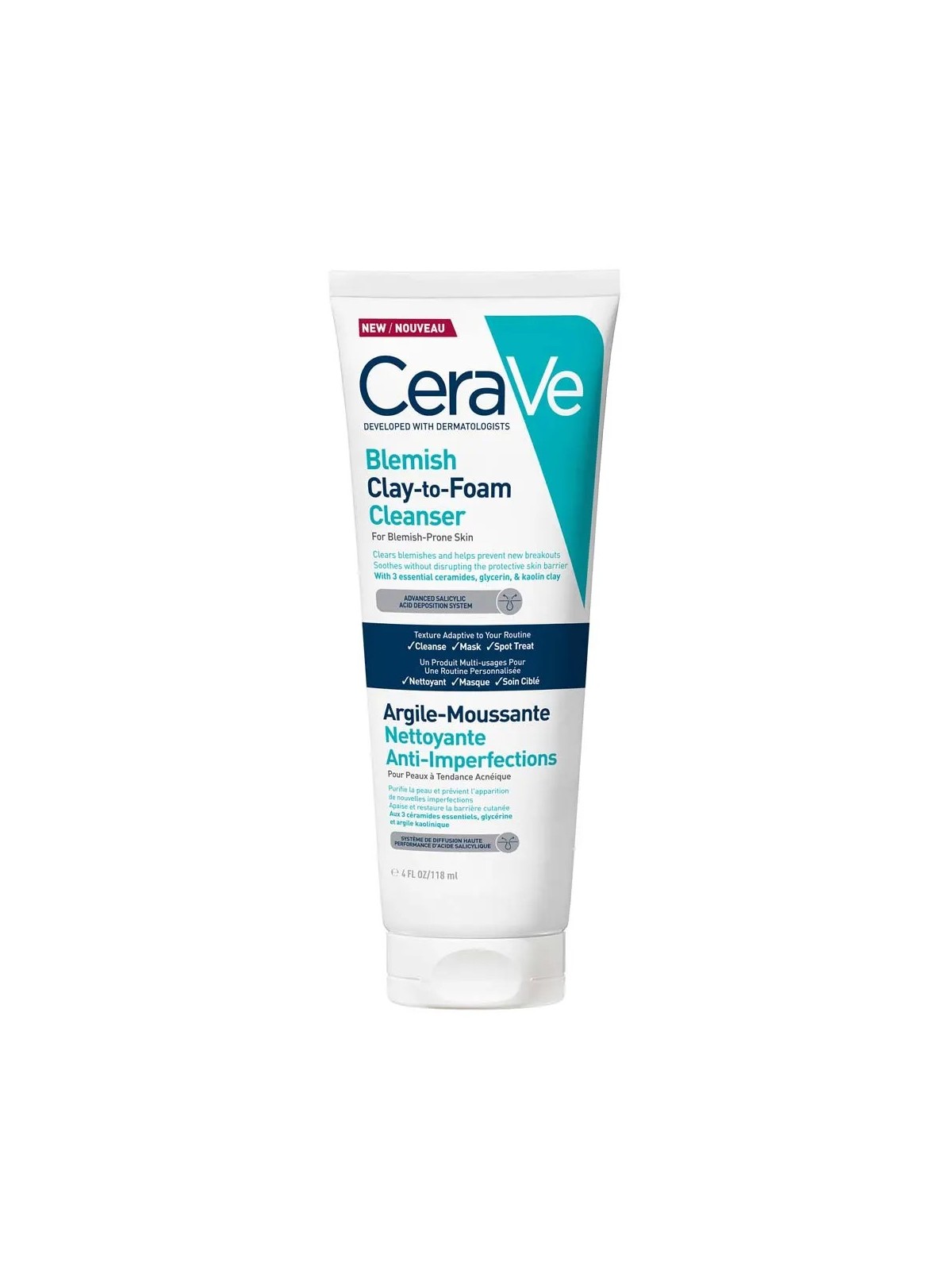 CERAVE Argile-Moussante Nettoyante Anti-Imperfections 118 ml