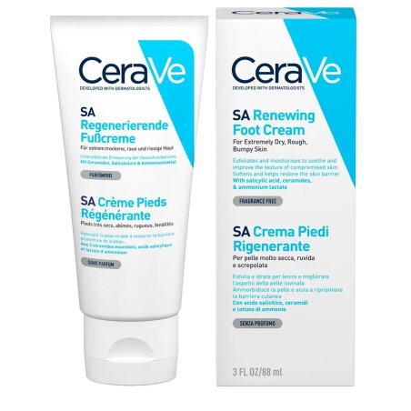 CERAVE Body SA Crème Pieds Régénérante Pieds Très Secs 88 ml