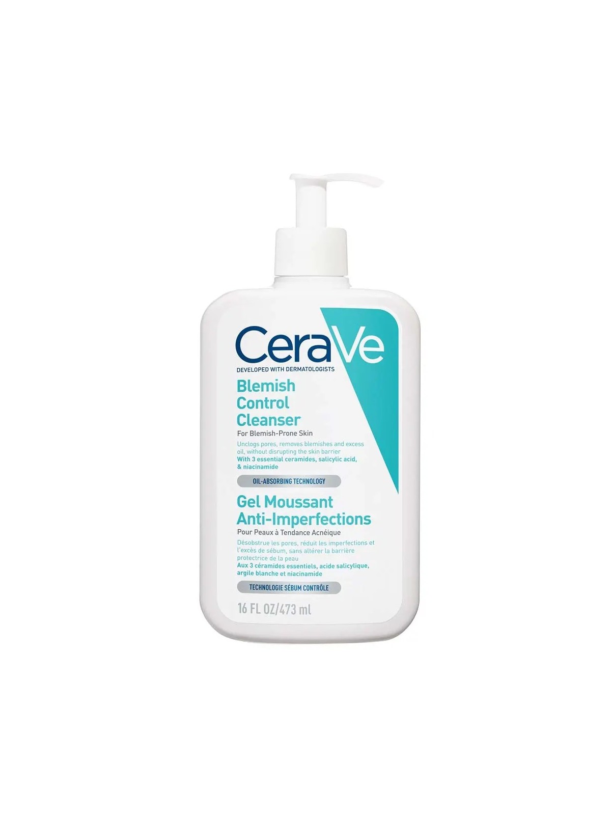 CERAVE Face Gel Moussant Anti-imperfections 473 ml