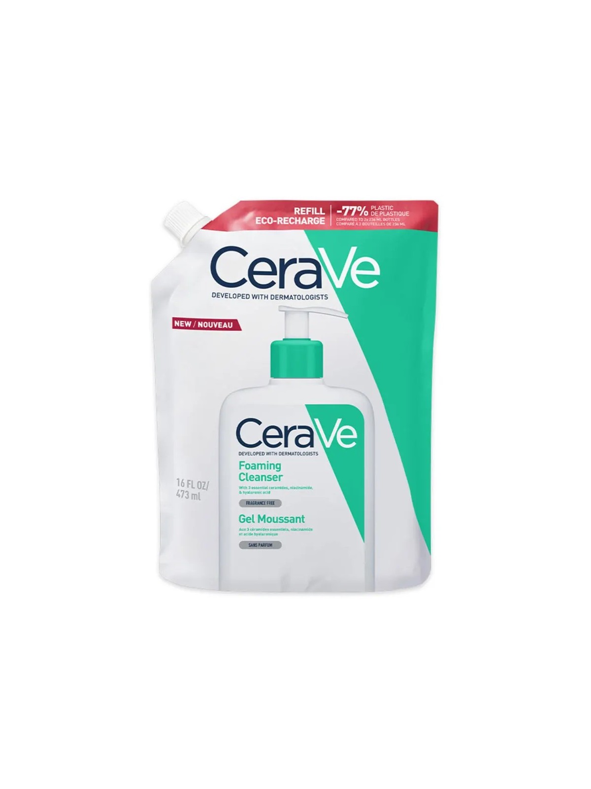 CERAVE Cleanser Visage Recharge Gel Moussant Visage Et Cou 473 ml