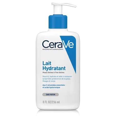 CERAVE Body Lait Hydratant Visage Et Corps flacon pompe de 236 ml
